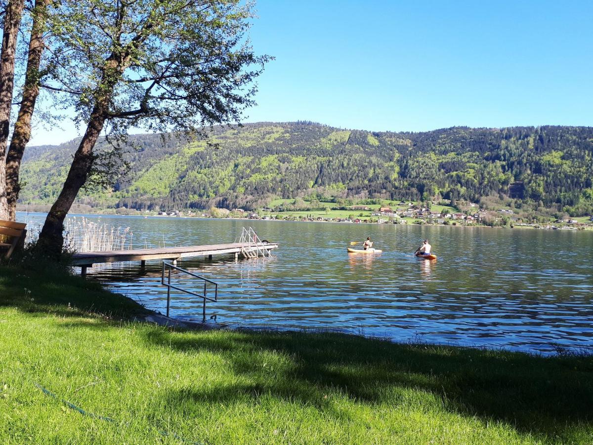 Anna Seeblick Appartement, Haus Haensel&Gretel Am Ossiachersee Mit Direktem Seezugang, Hallenbad بودينسدورف المظهر الخارجي الصورة